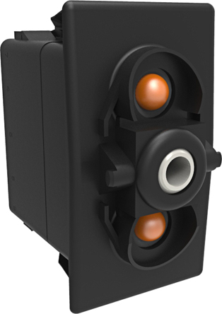 Carling Technologies Illuminated DPST, On-On On-None-On Rocker Switch Panel