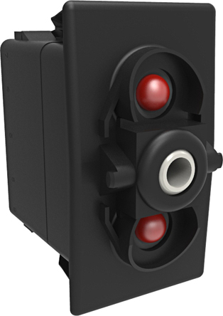 Carling Technologies Illuminated DPST, On-On On-None-On Rocker Switch Panel