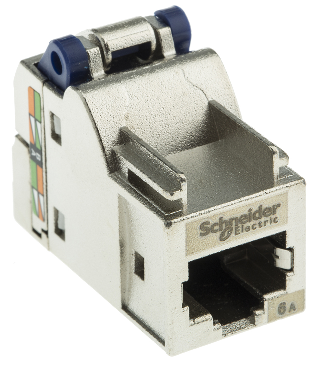 Schneider Electric Actassi Series RJ45 Connector Female, Cable F/FTP Shield Straight 1 Port 8 Way