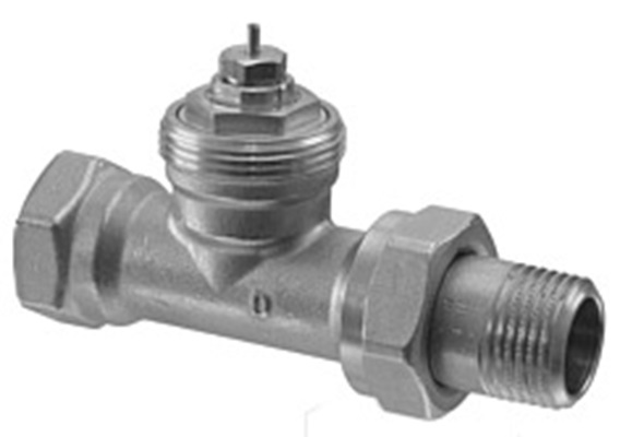Siemens Nickel Plated Brass 3/4 in to 3/4 in Manual Radiator Valve