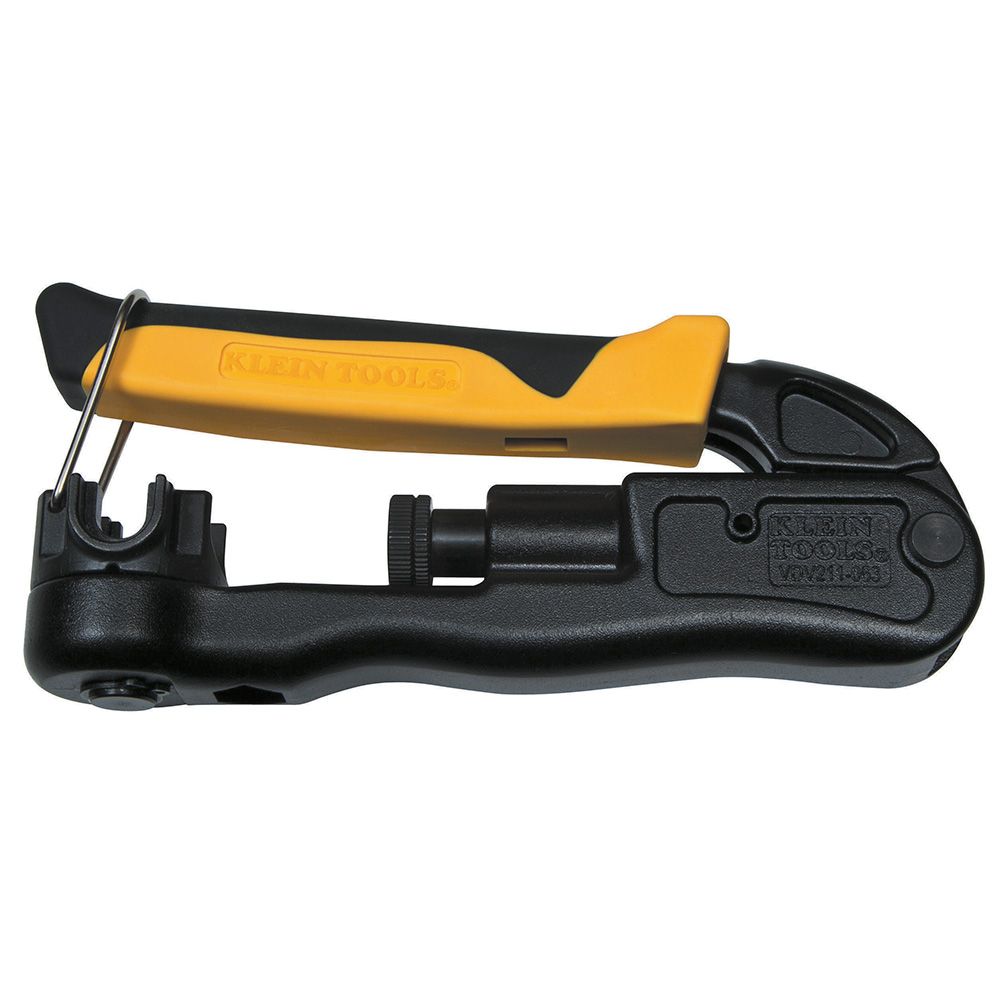Klein Tools VDV211 Crimp Tool Compression Crimper for BNC Connectors, RCA Connectors, F Connectors