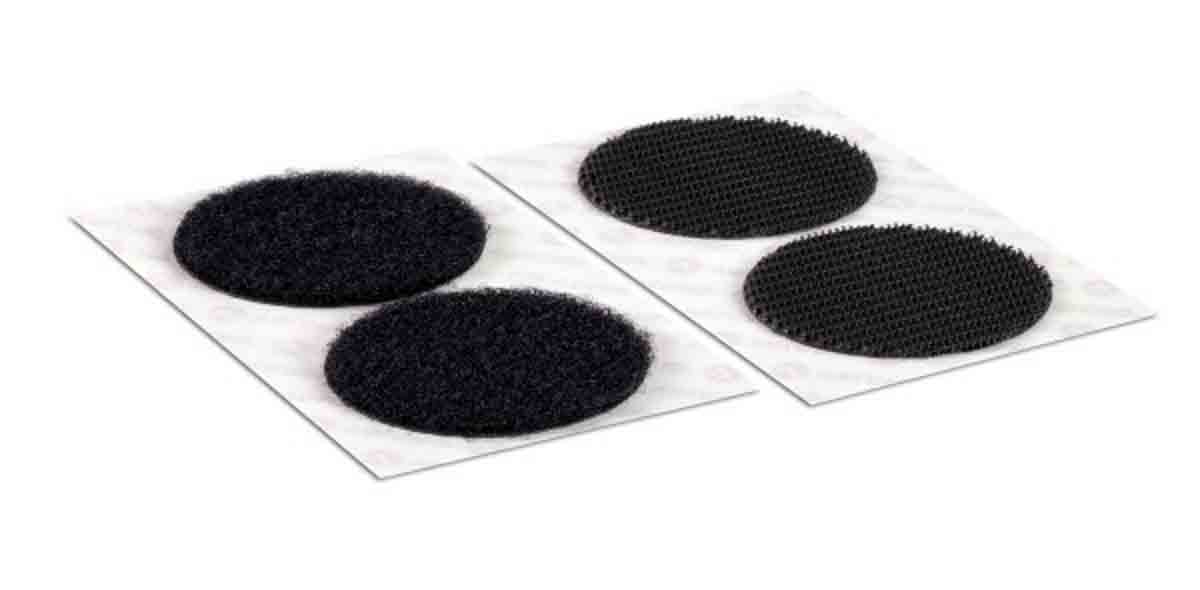 vel-ec60248 Velcro Black Hook & Loop Tape, 45mm x 45 mm