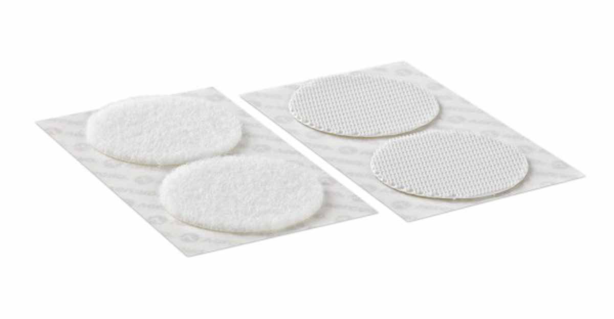 vel-ec60249 Velcro White Hook & Loop Tape, 45mm x 45 mm