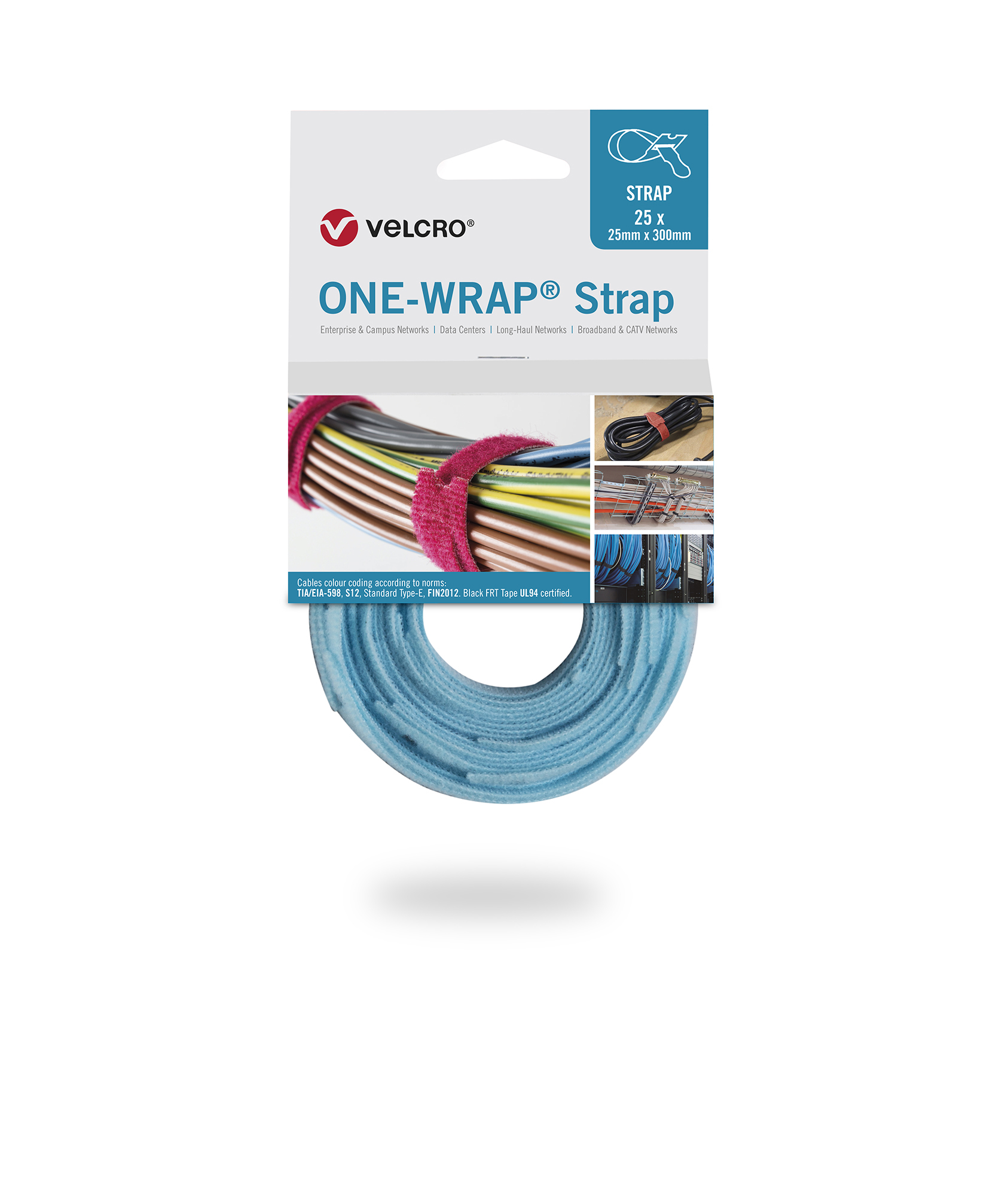 Velcro Aqua Reclosable Fastener, 25mm x 300 mm