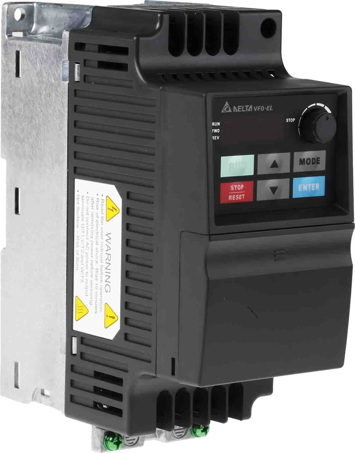 Delta Electronics Inverter Drive, 0.4 kW, 3 Phase, VFD-EL Series 428V 1.5 A