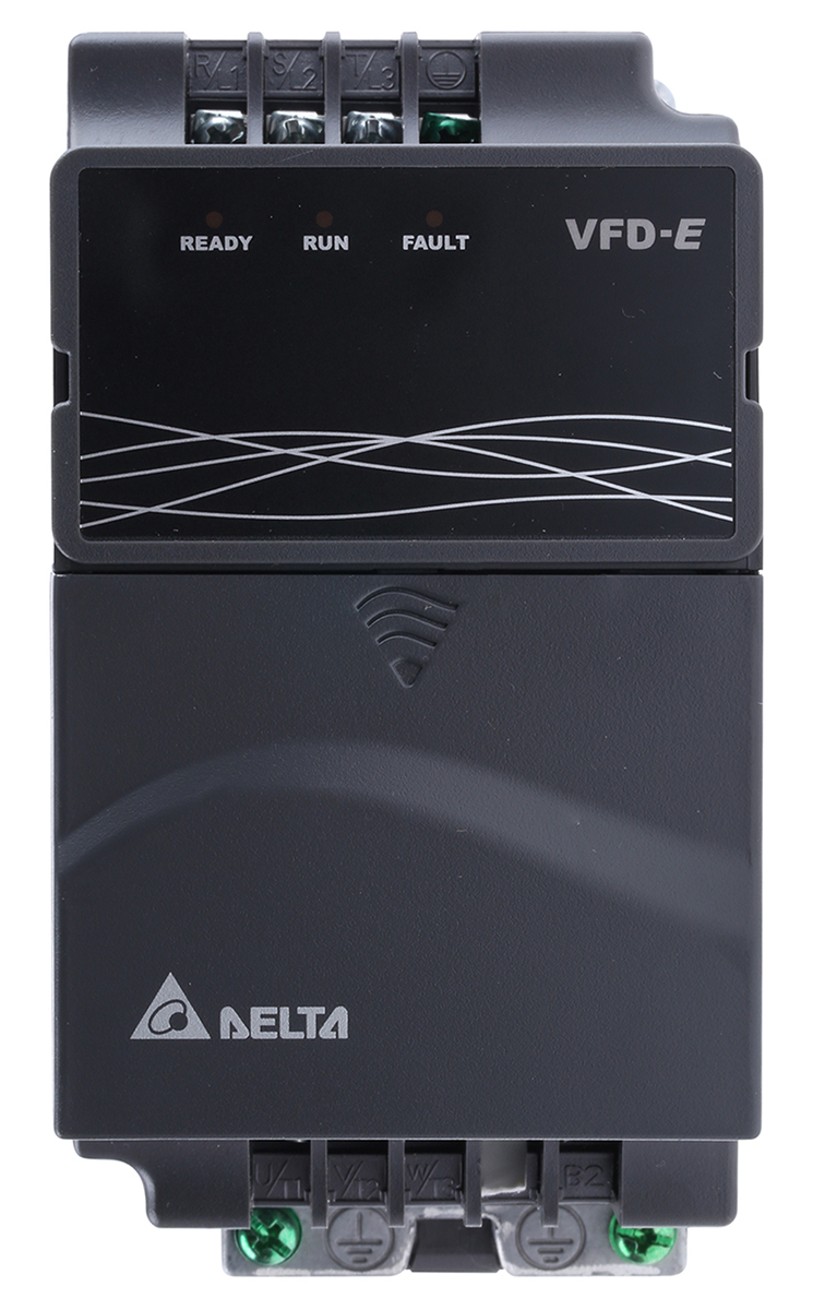 Delta Electronics Inverter Drive, 1.5 kW, 3 Phase, VFD-E Series 528 V 4.2 A
