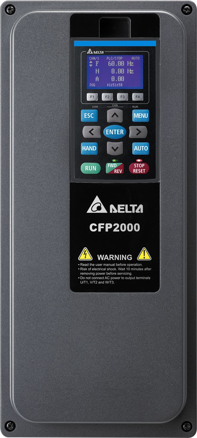 Delta Electronics Variable Speed Drive, 2.2 kW, 3 Phase, CFP2000 Series 400V ac 5.5 A