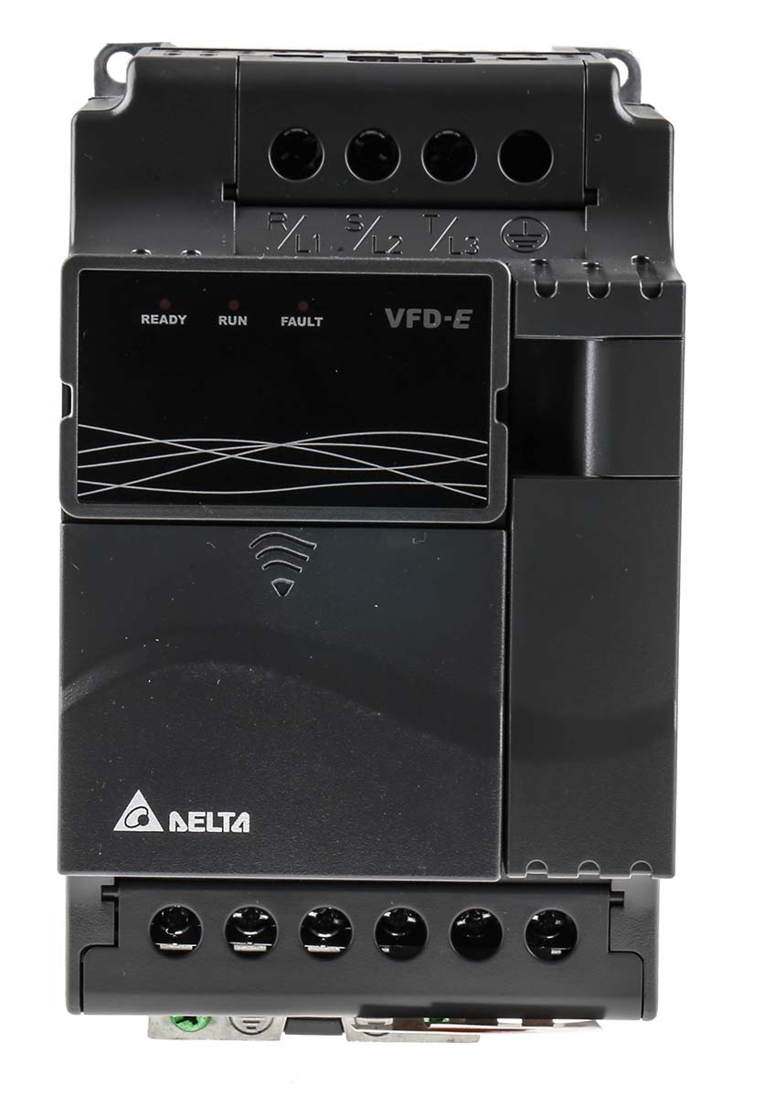 Delta Electronics Inverter Drive, 3.7 kW, 3 Phase, VFD-E Series 528V 8.5 A