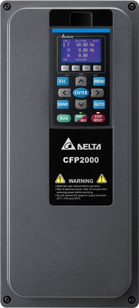 Delta Electronics Variable Speed Drive, 3.7 kW, 3 Phase, CFP2000 Series 528V ac 180 A