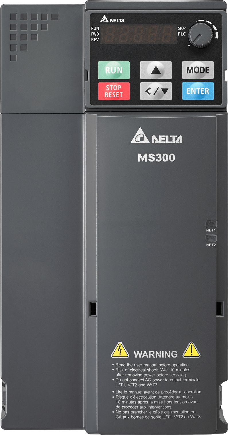 Delta Electronics Inverter Drive, 7.5 kW, 3 Phase, VFD-MS Series 528V 17 A