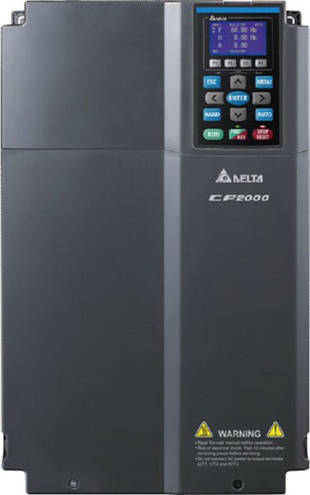 Delta Electronics Variable Speed Drive, 30 kW, 3 Phase, CP2000 Series 460V 60 A