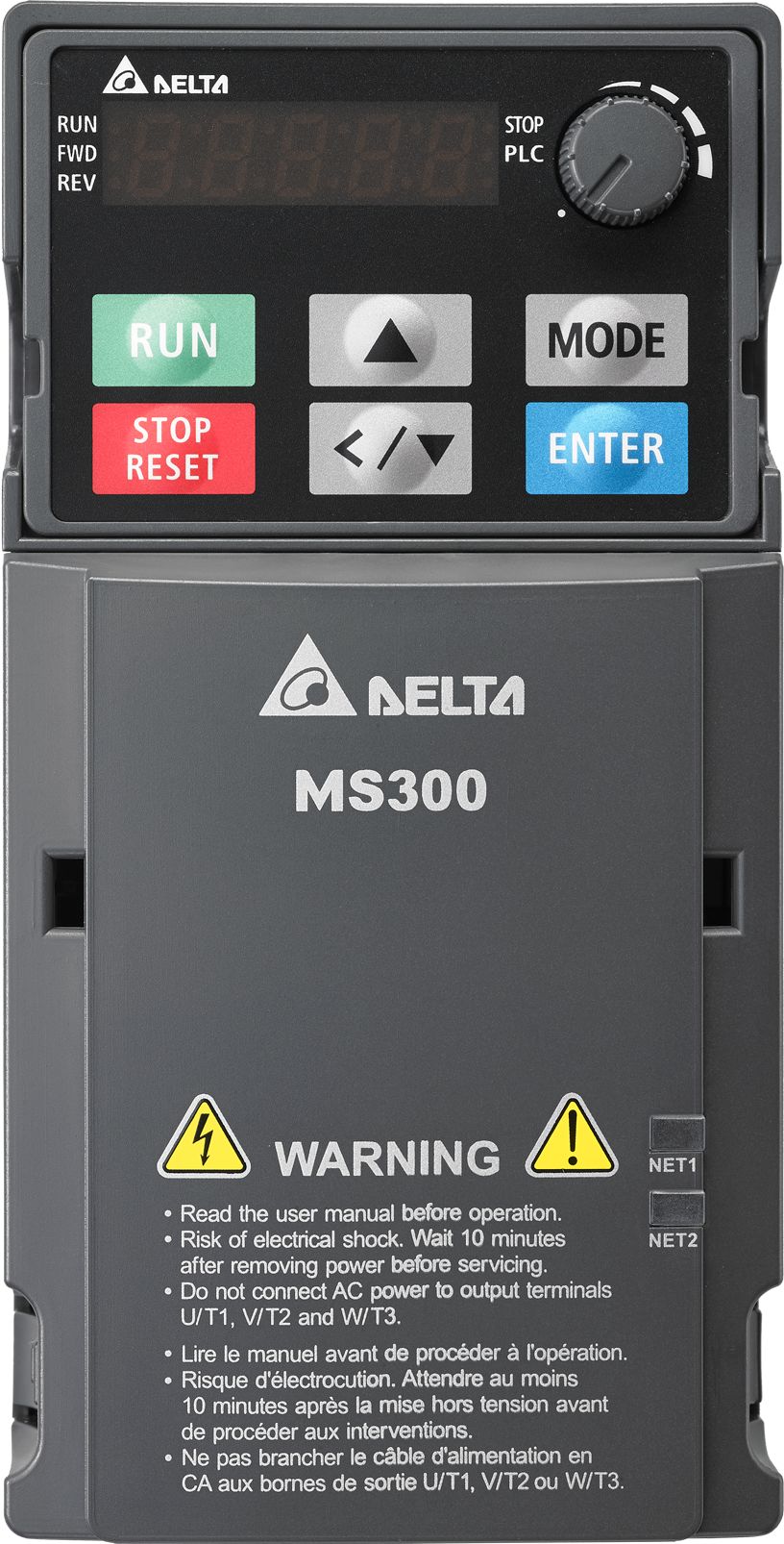 Delta Electronics Inverter Drive, 1.5 kW, 3 Phase, VFD-MS Series 528V 4.2 A