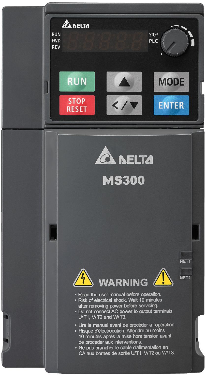 Delta Electronics Inverter Drive, 1.5 kW, 1 Phase, VFD-MS Series 265V 7.5 A