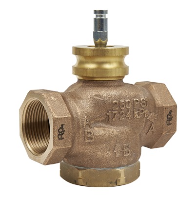 Schneider Electric Bronze Globe Valve VG210R-32B, Rp 399.9 kPa