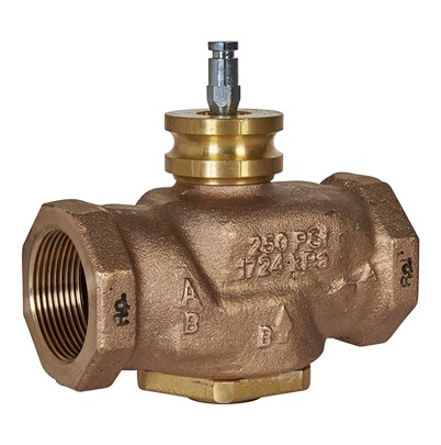 Schneider Electric Brass Globe Valve VG210R-40B, Rp 399.9 kPa