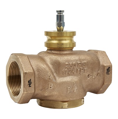 Schneider Electric Bronze Globe Valve VG310R-40B, Rp 399.9 kPa