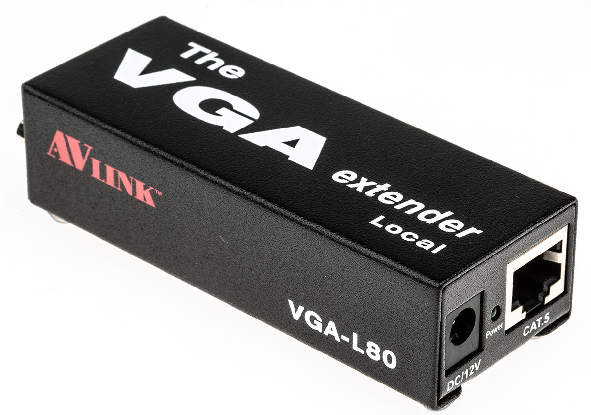 NewLink 1 Port VGA over Catx Cat5e/Cat6/Cat6a Extender Pair 80 m, 2048 x 1536 pixel Maximum Resolution