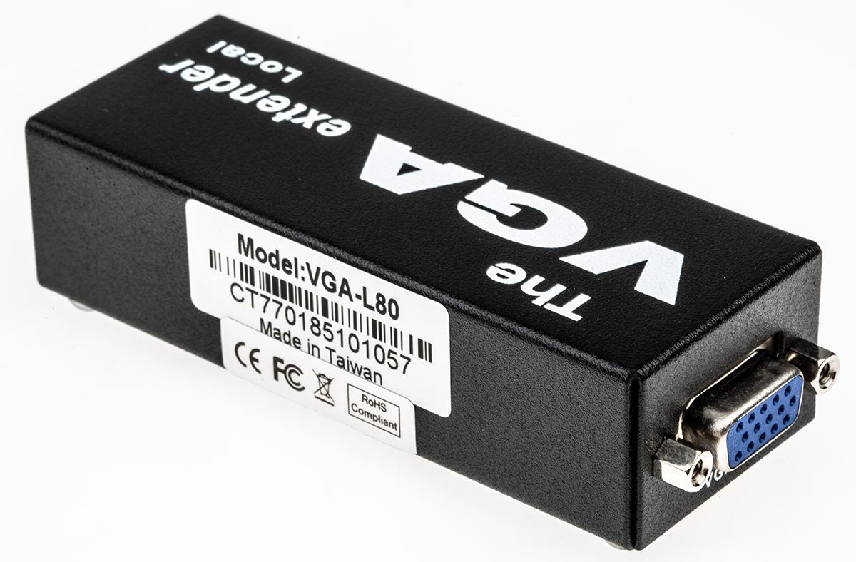 vga-v080 NewLink 1 Port VGA over Catx Cat5e/Cat6/Cat6a Extender Pair 80 m, 2048 x 1536 pixel Maximum Resolution