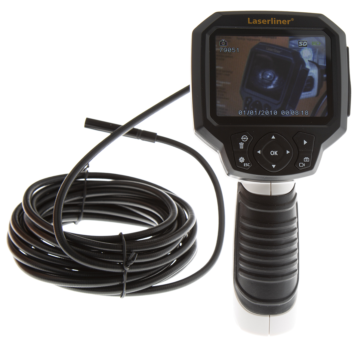 Laserliner VideoScope XXL 9 mm probe Inspection Camera, 5 m Probe Length, 640 x 480 pixel Resolution, LED Illumination
