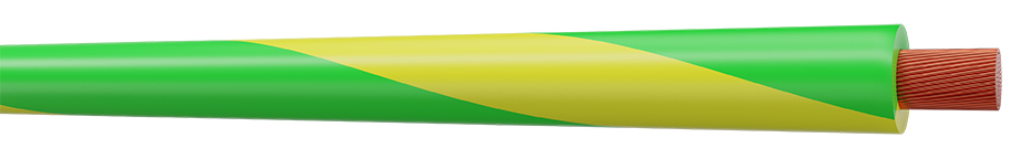 AXINDUS H05V-K Series Green, Yellow Hook Up Wire, 100 m, Polyvinyl Chloride, VK075VJ