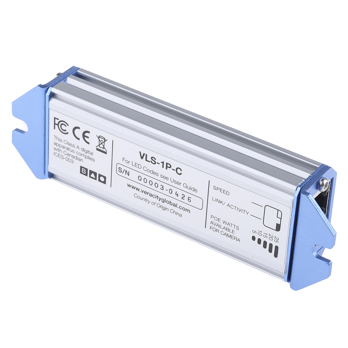 vls-1p-c Veracity Network Range Extender CCTV Transmission & Receiving Transreceiver for use with Cameras