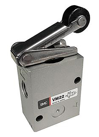 SMC Roller Lever Pneumatic Manual Control Valve VM200 Series, Rc Rc 1/4, III B
