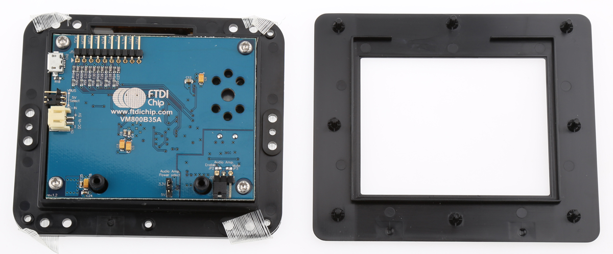 vm800b35a-bk Bridgetek VM800B35A-BK FT800 Basic EVE 88.9 mm Resistive Touch Screen Evaluation Module With Black Bezel