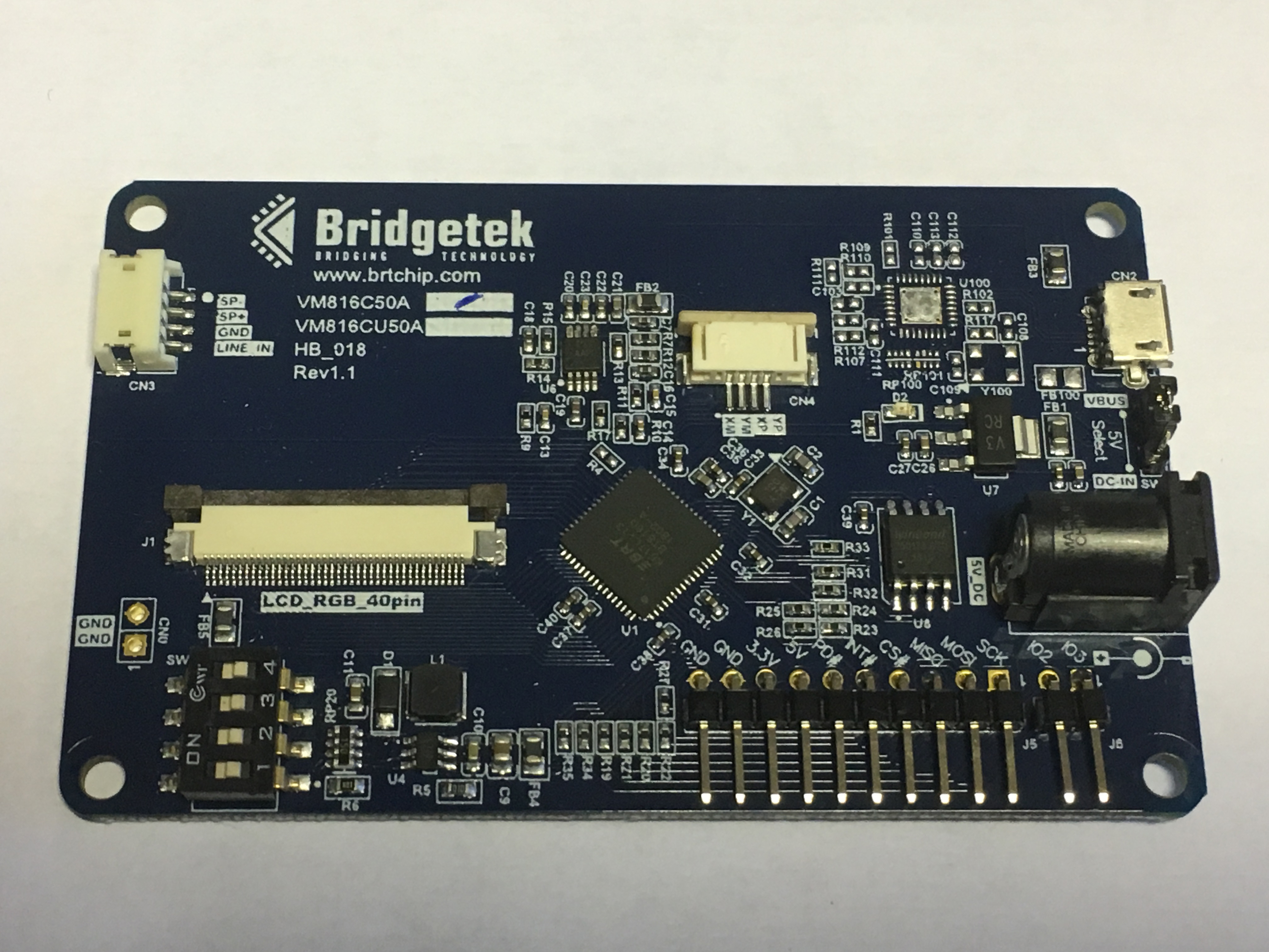 vm816c50a-d Bridgetek VM816C50A-D EVE Credit Card Board 5 in LCD Development Module With SPI for BT816 Embedded Video Engine