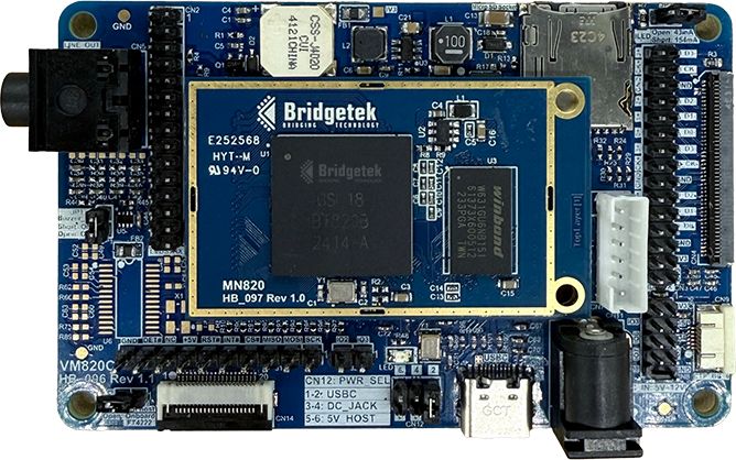 Bridgetek VM820C Development Board for use with Development Modules