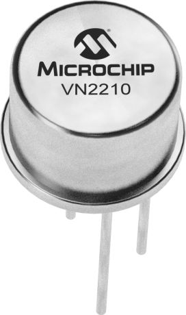 Microchip VN2210 N-Channel Vertical DMOS FET-Channel Single MOSFETs, 350 mA, 90 V Enhancement Mode, 3-Pin TO-92-3