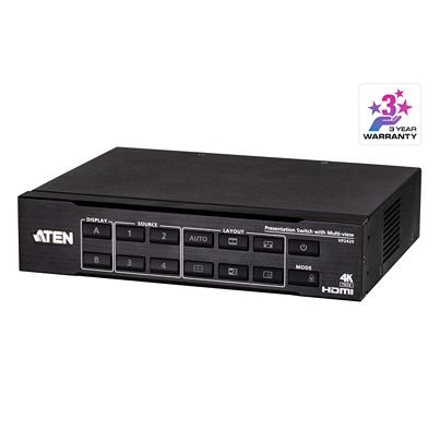 Aten 6 Port 4 Input 2 Output HDMI Switch 4096 x 2160 pixel