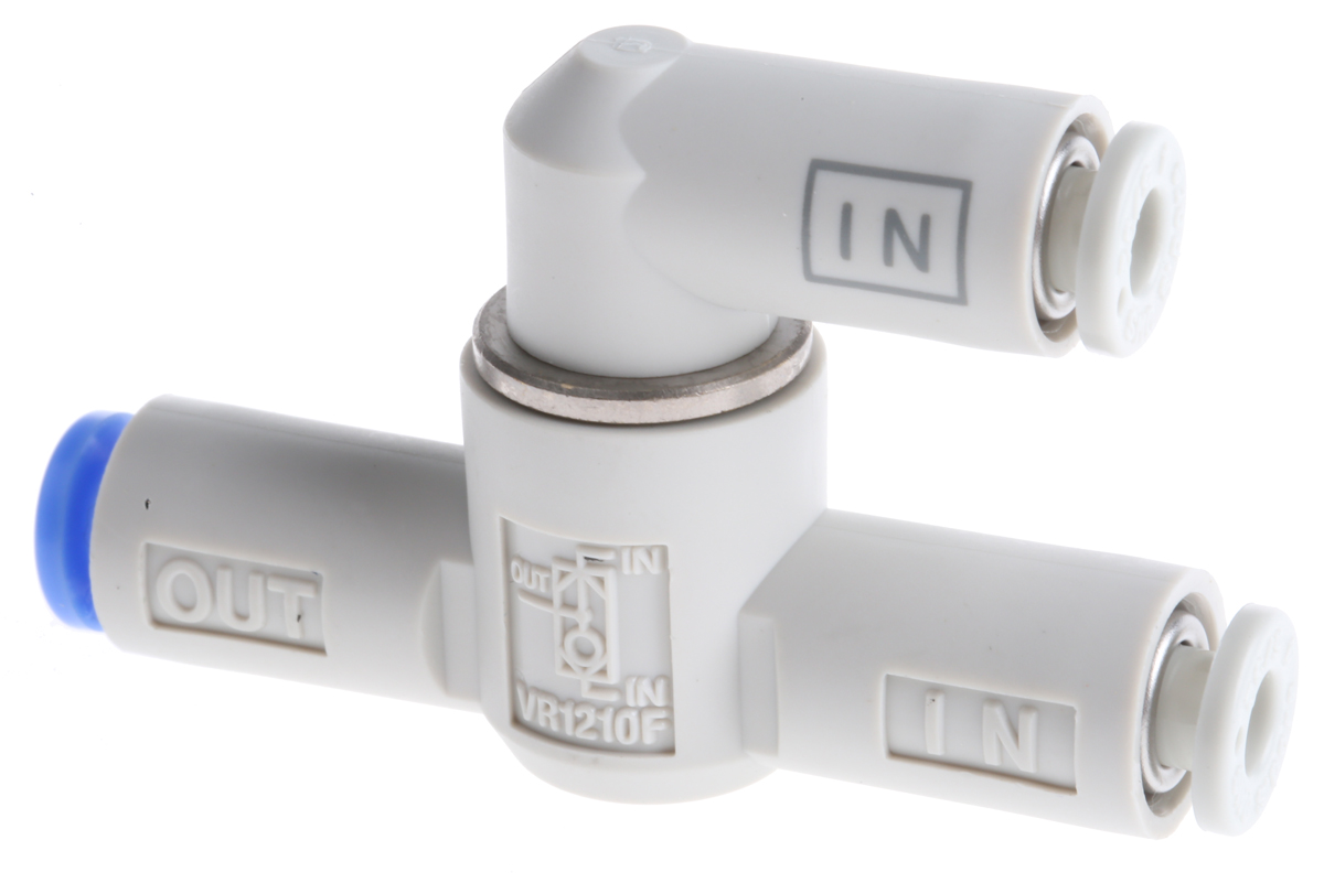 SMC VM Series, Pneumatic Shuttle Valve 210 L/min OR Logic Function 1 Mpa Max Operating Pressure