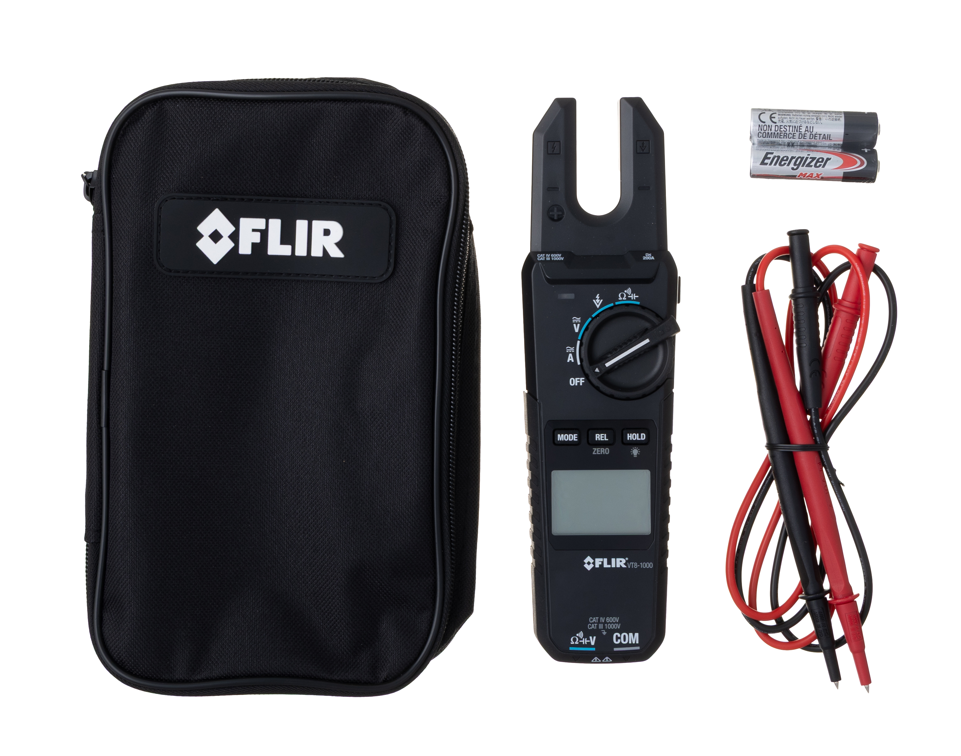 FLIR VT8 Clamp Meter, 200 A 200 A 1000 V dc 1000 V ac CAT III, CAT IV Non-Contact Voltage Detector RSCAL