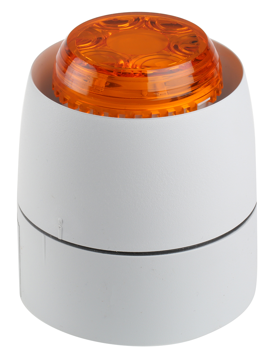 Cranford Controls COMBI 32 Series Amber Sounder-Beacon Combination, IP51, IP65, IP66, IP43 230V dc Flush, Surface Mount,