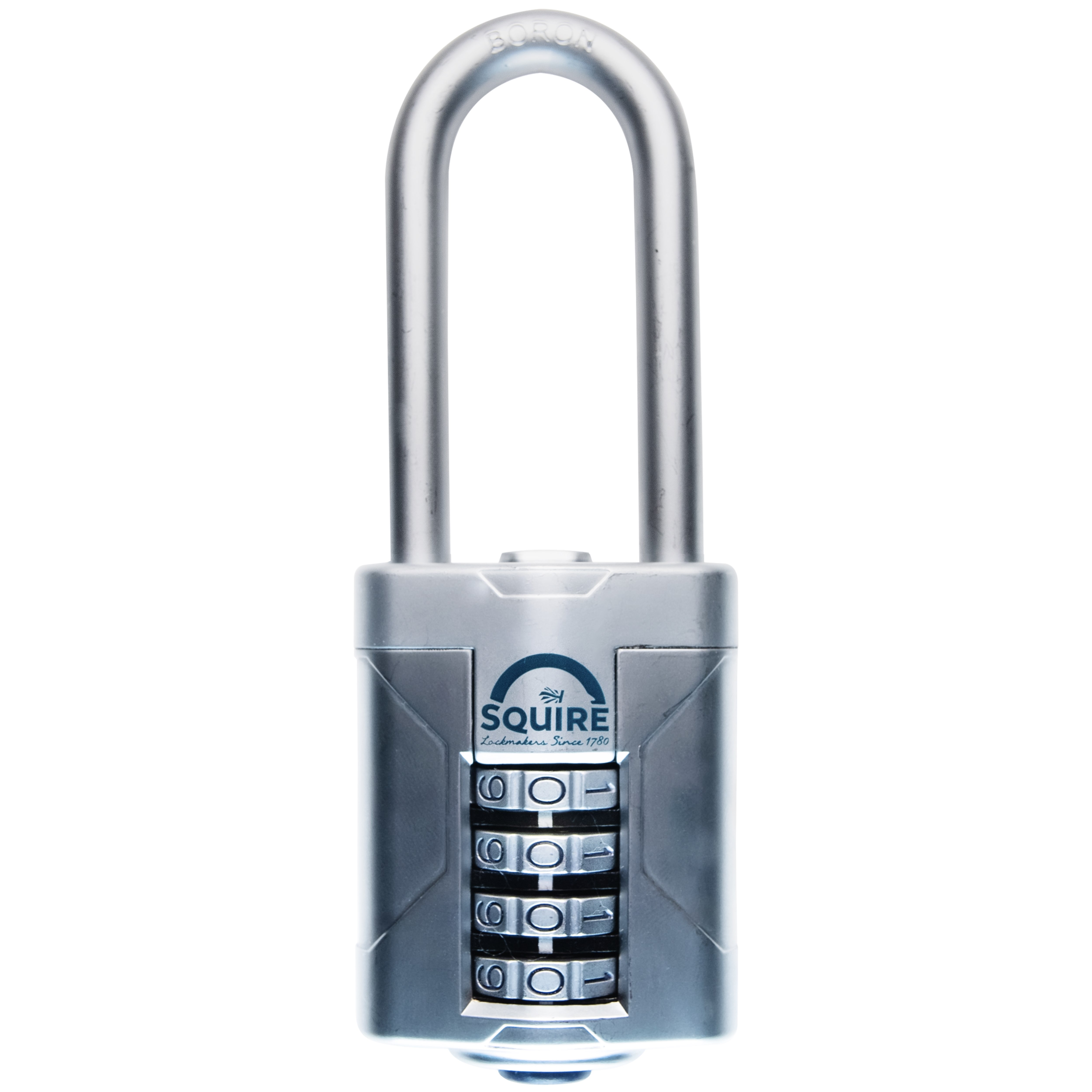 Squire Padlock Boron Alloy, Steel Padlock Weatherproof, 8 mm Shackle, 50 mm Body