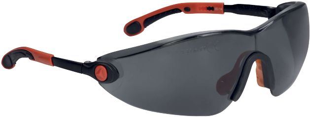 Delta Plus VULCANO2 Safety Glasses, Anti-Fog Coating, UV400, Anti-Scratch, Smoked Polycarbonate Lens, Nylon