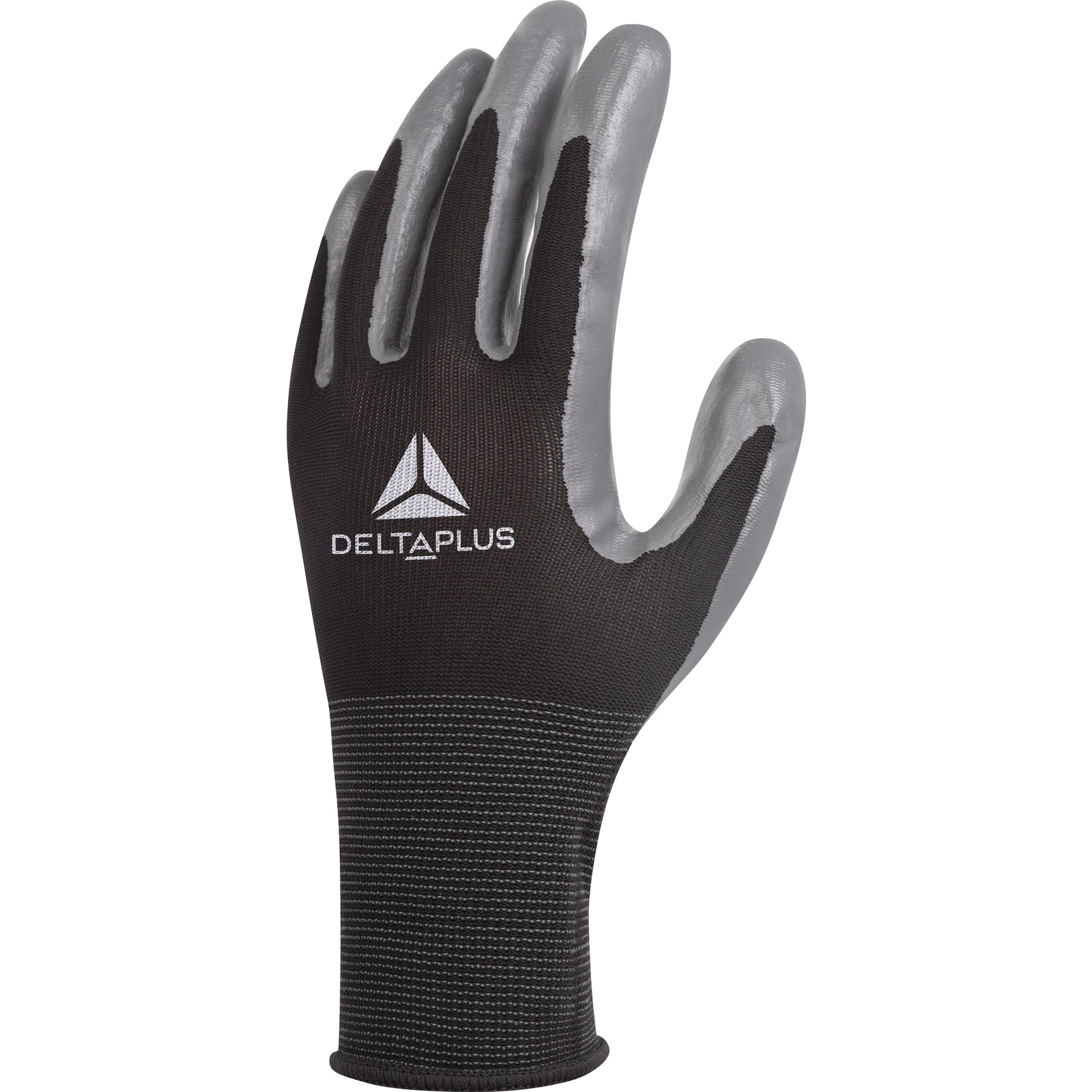 Delta Plus VV712NO Black, Grey Polyamide Work Gloves, Size 11, Nitrile Coating