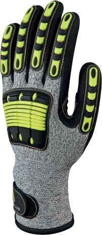 Delta Plus VV910 Black, Grey, Yellow Nitrile Work Gloves, Size 9, Nitrile Coating