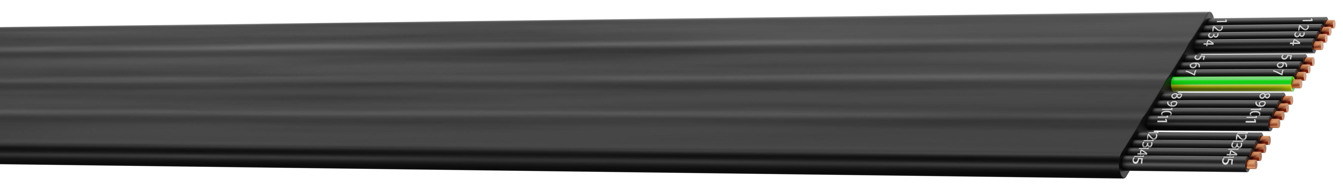 AXINDUS H07VVH6-F Series Ribbon Cable, 4, 100 m Length