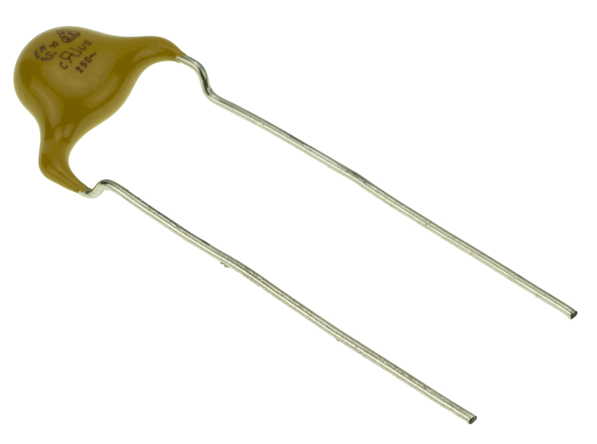 Vishay Single Layer Ceramic Capacitor 22 pF 500V ac ±10 % U2J Dielectric, VY1, Through Hole 125 °C Max Op. Temp.