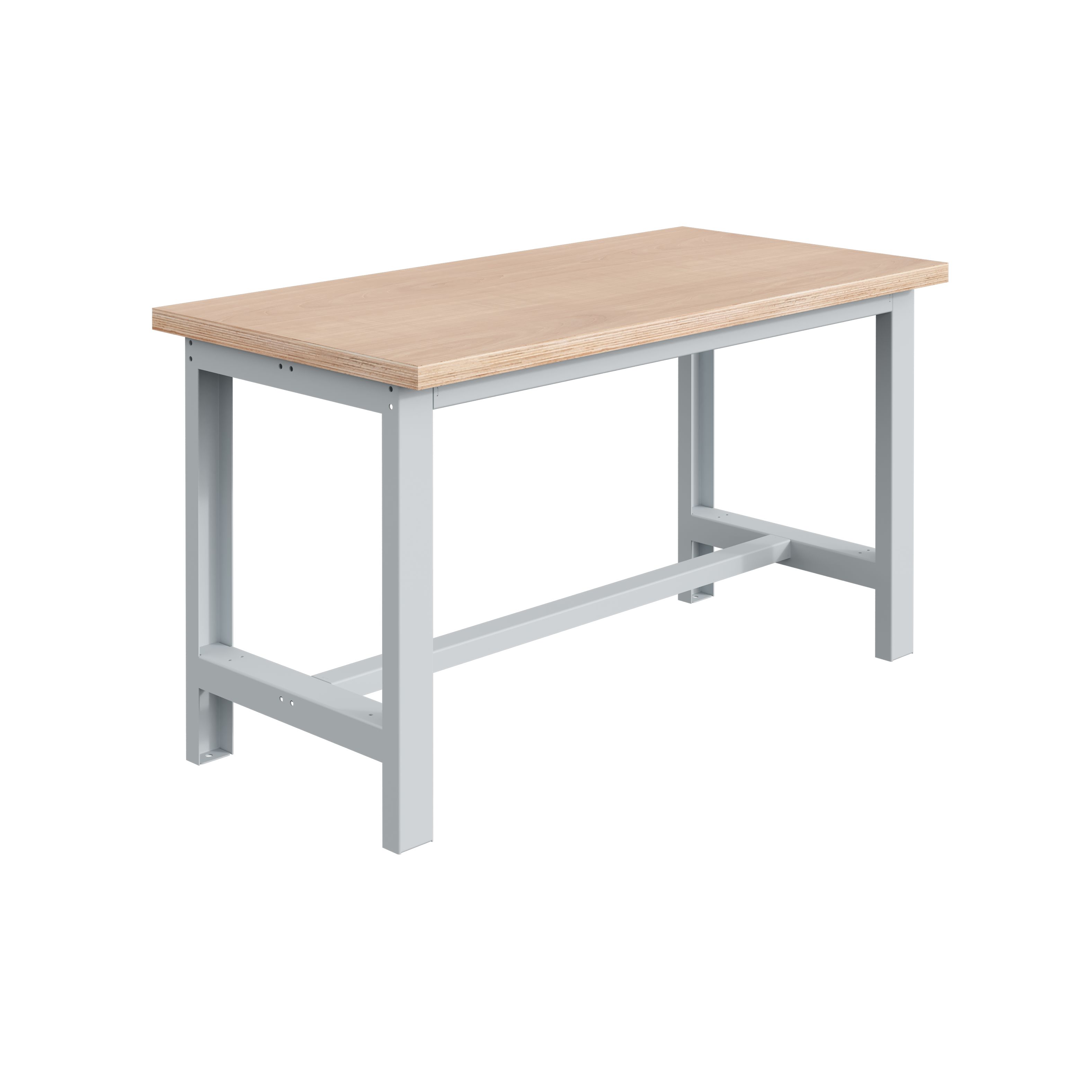 SOFAME W010010004GC Portable Plywood, Steel Workbench, 300kg Max Load Adjustable Height, 40 mm x 125 mm