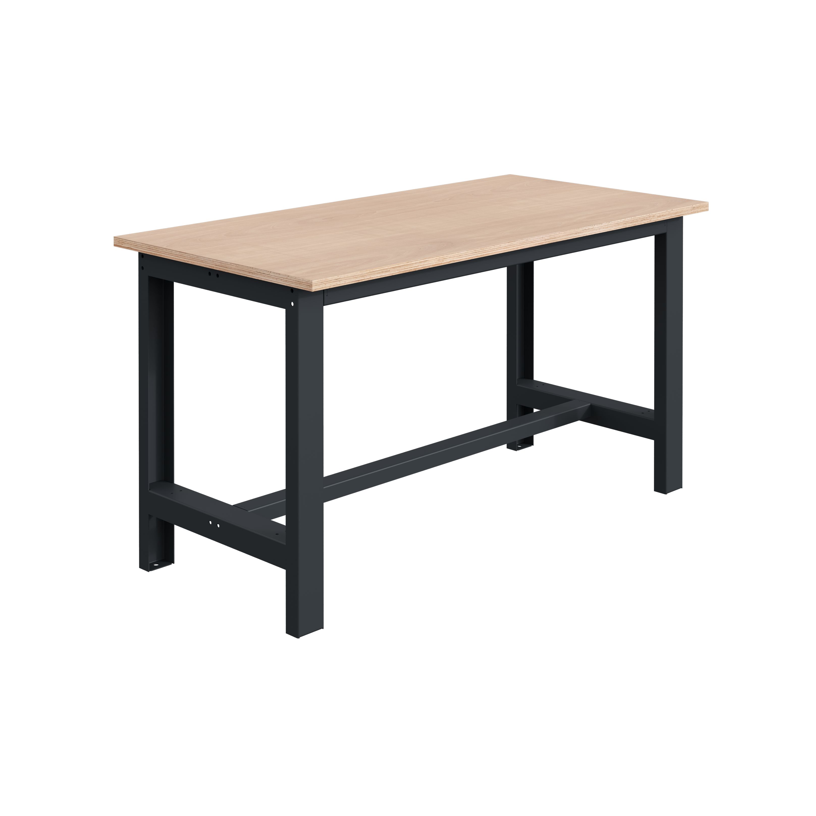 SOFAME W010010056GA Portable Steel, Plywood Workbench, 300kg Max Load Adjustable Height, 24 mm