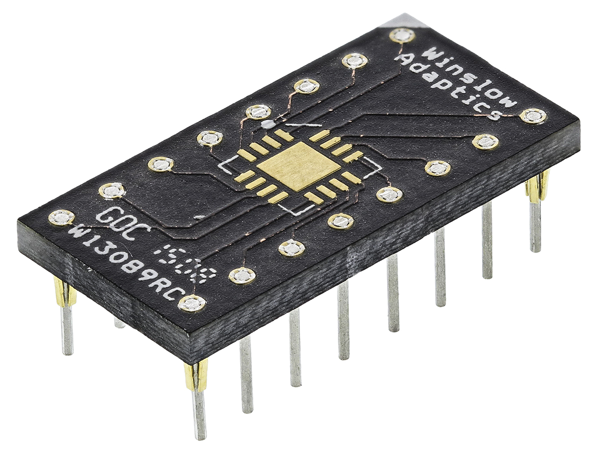 Winslow Straight Through Hole Mount 2.54 mm Pitch IC Socket Adapter, QFN to DIP