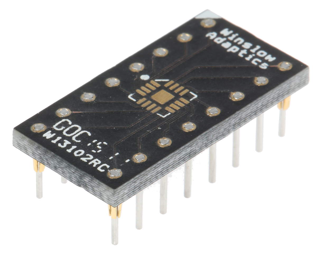 Winslow Straight Through Hole Mount 2.54 mm Pitch IC Socket Adapter, QFN to DIP