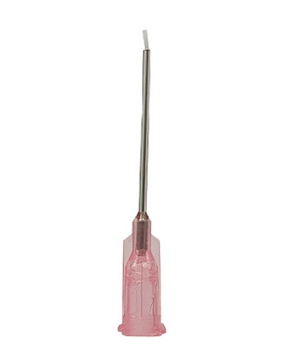 E-Pro 25G PTFE Lined Dispensing Tip Luer Lock 25.4mm Pink