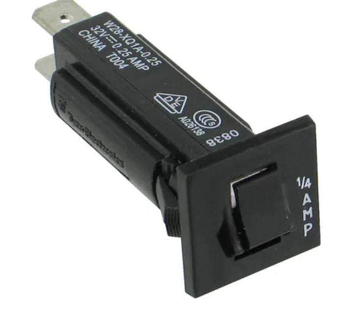 TE Connectivity 0.25 to 20 A W28 Thermal Circuit Breaker - 1-Pole, Direct, 250mA Current Rating, 1000 A, 240V ac, 50 V