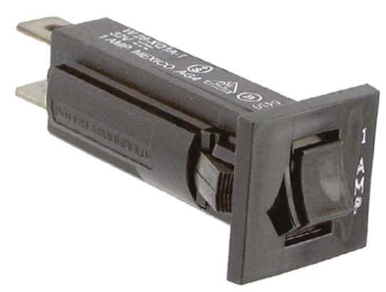 TE Connectivity 0.25 to 20 A W28 Thermal Circuit Breaker - 1-Pole, Direct, 1A Current Rating, 1000 A, 240V ac, 50 V dc