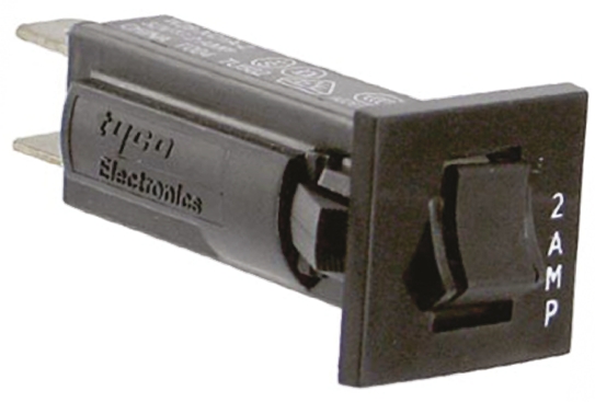TE Connectivity W28 Thermal Circuit Breaker - 1-Pole, Direct, 2A Current Rating, 1000 A, 240V ac, 50 V dc