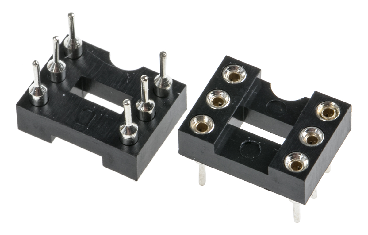 Winslow 2.54 mm Pitch Vertical 6 Way, Through Hole Turned Pin Open Frame DIL Socket, 5A