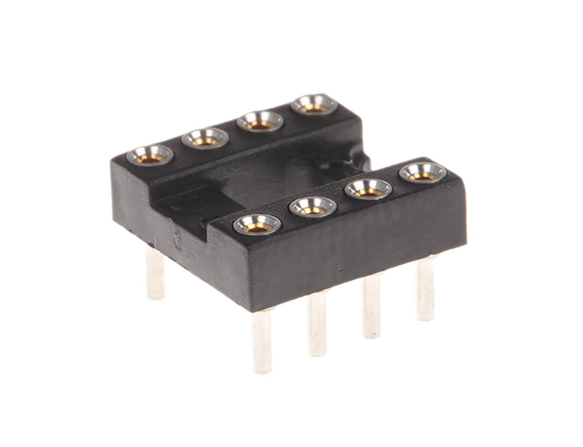 Winslow 2.54 mm Pitch Vertical 8 Way, Through Hole Turned Pin Open Frame DIL Socket, 3A